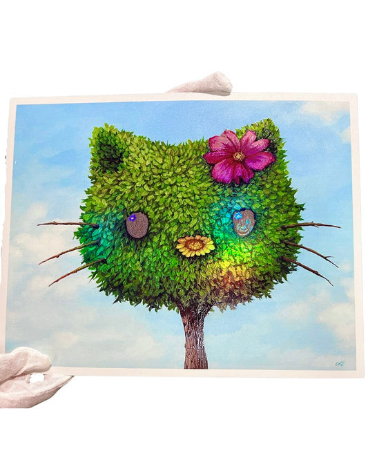 Hello - Hello Kit-Tree Print, Holographic Print, Textured Print