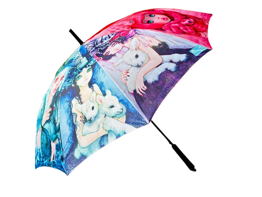 SET- Over the Rainbow Umbrella and Spectrum Sisters Ltd Edition Holofoil Print