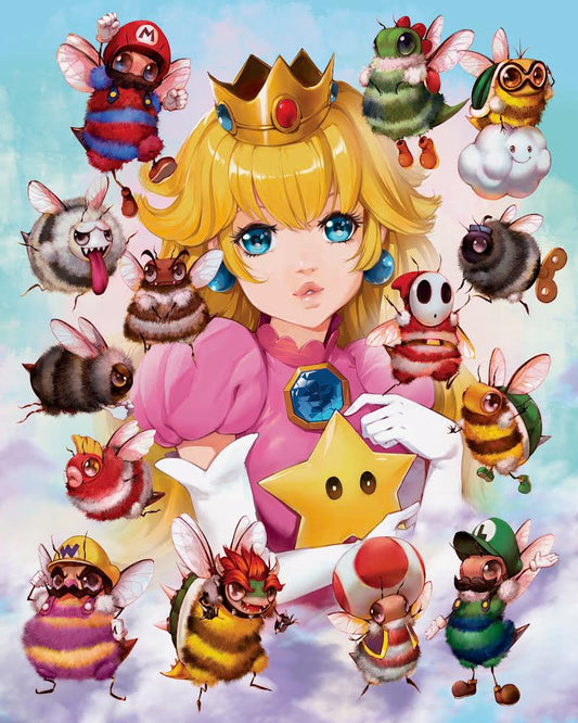 Peach - Holographic Print, Limited Edition Print, Super Mario Art