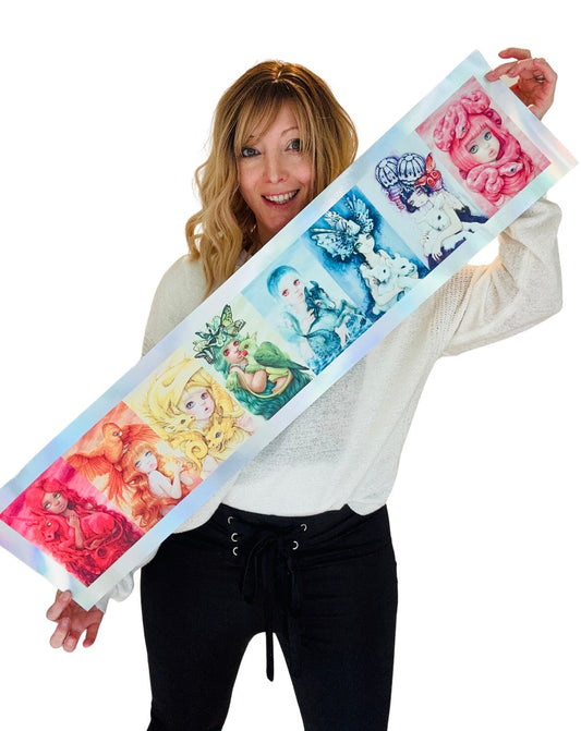 SET- Over the Rainbow Umbrella and Spectrum Sisters Ltd Edition Holofoil Print