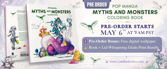 📣📣Pre-Order for My Newest Coloring Book: Pop Manga Myths and Monsters