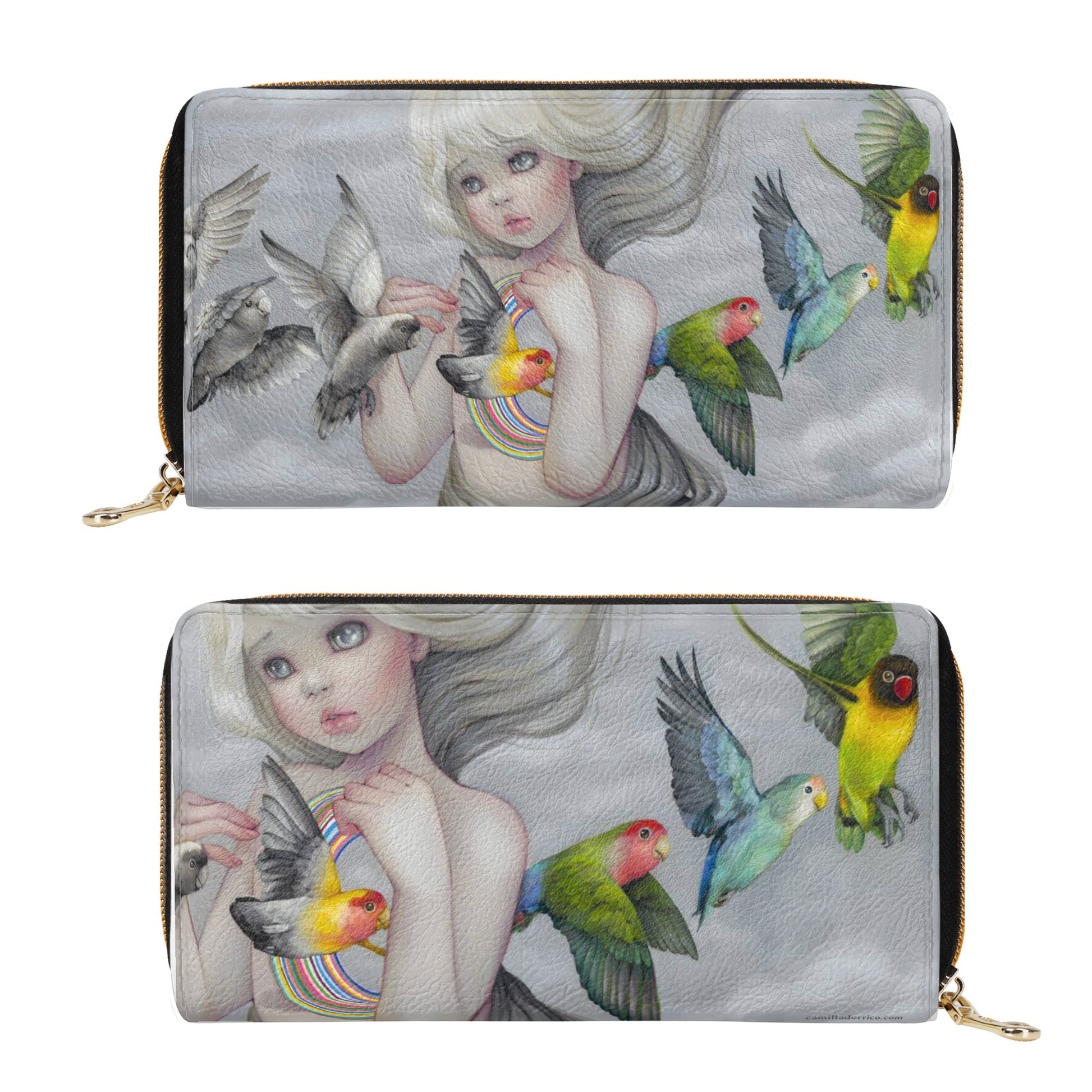 Flocks of Fortune Zippered Clutch