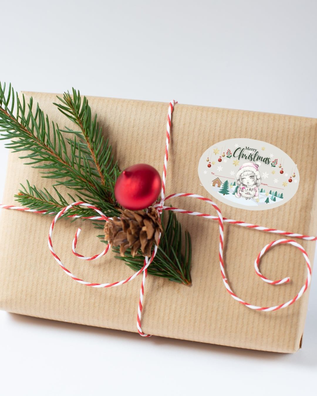 Christmas Gift Label Sticker Sheets – Holiday “To/From” Tags (Small or Large Sizes)