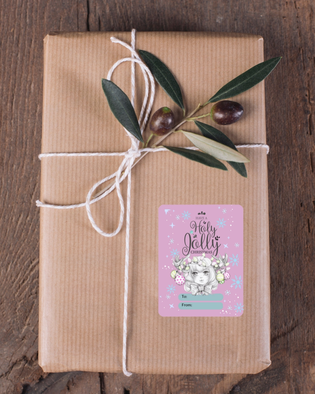 Christmas Gift Label Sticker Sheets – Holiday “To/From” Tags (Small or Large Sizes)