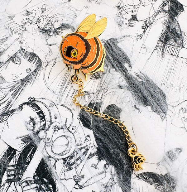 Pin de esmalte de abeja araña de Halloween