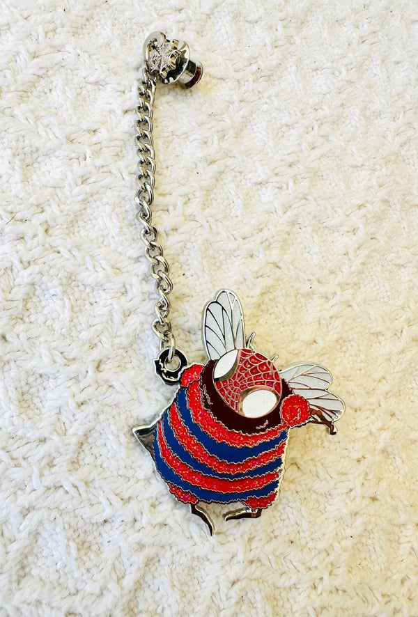 Pin de esmalte de abeja araña