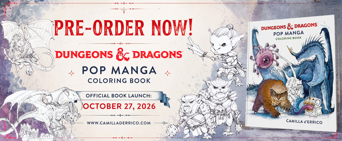 Spooktacular goodies await! Trick or treat yourself — prints, pins, books and more spooky treats from Camilla d'Errico