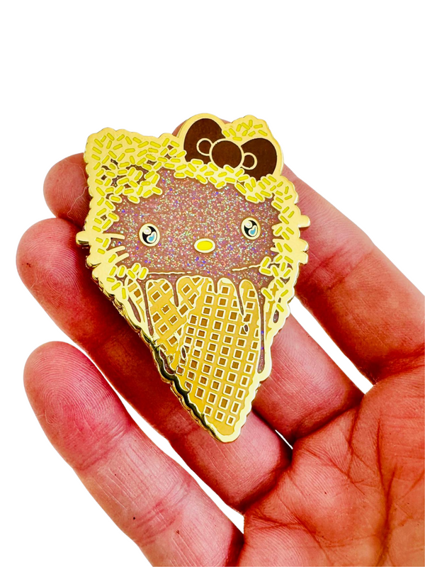 Choco Kitty a La Mode Enamel Pin