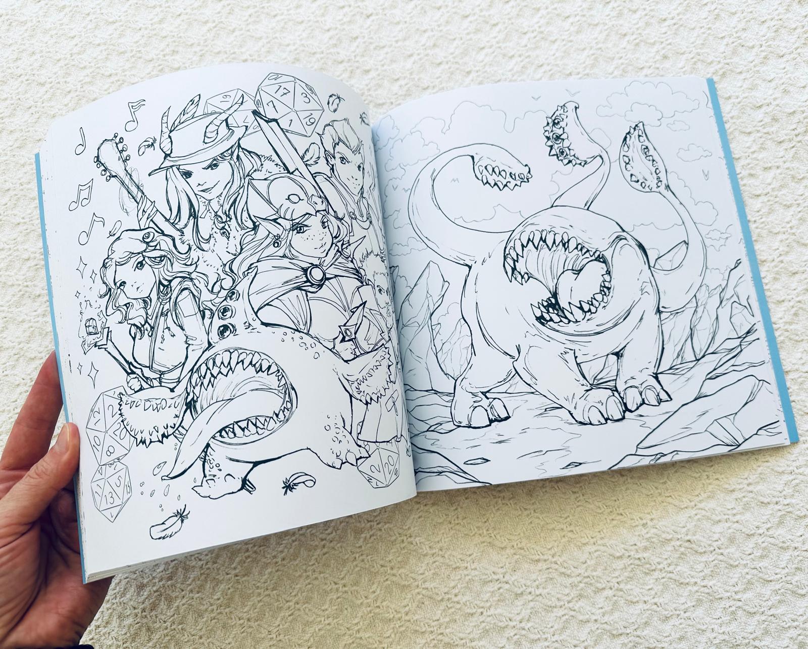 Dungeons & Dragons Pop Manga Coloring Book ✨PRE-ORDER ✨