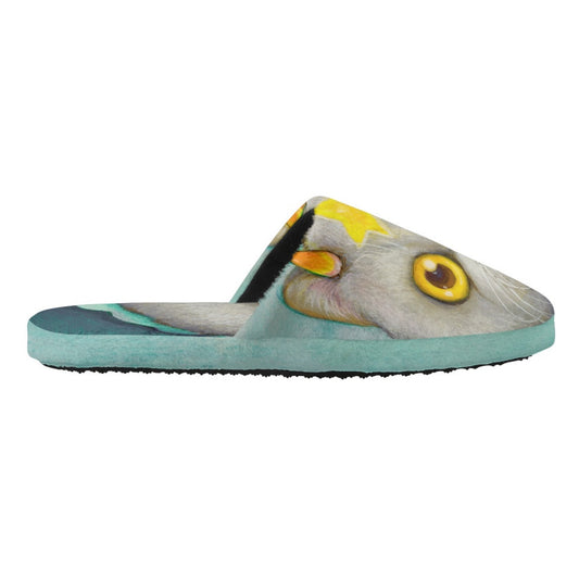 Slipper with a design of a koala face 