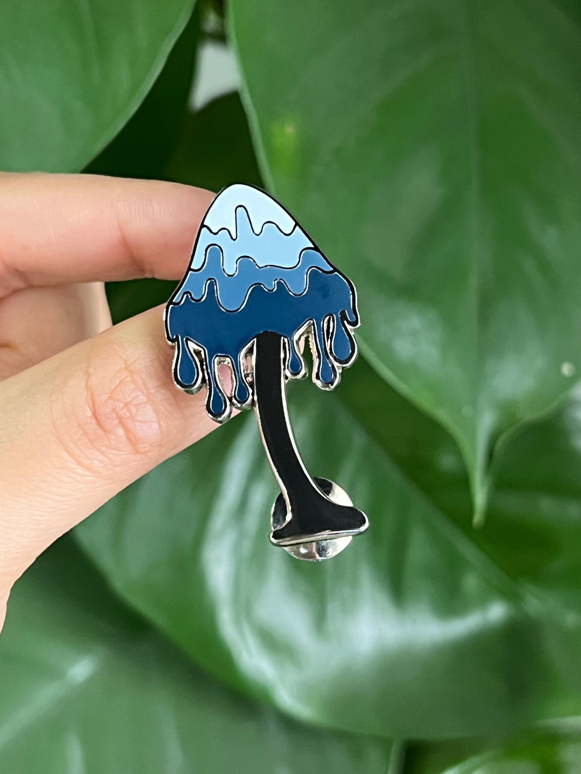 Inky Mushroom Enamel Pin