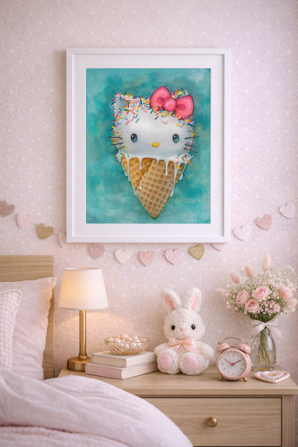 Hello Kitty Gelato Print: Kitty A La Mode –