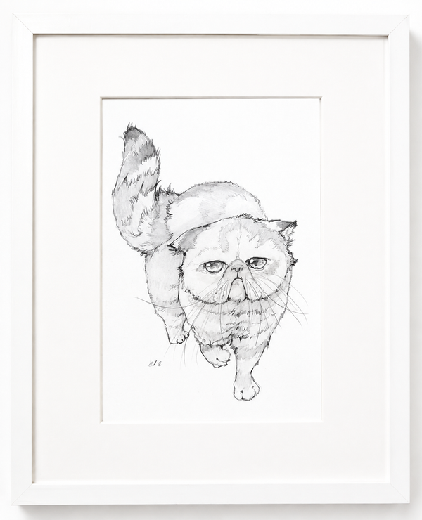 Lil Miss Catitude – Original Drawing