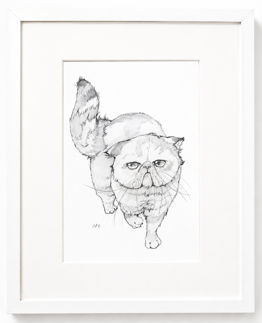 Lil Miss Catitude – Original Drawing