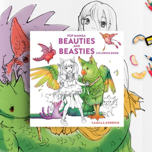Pop Manga Cute and Creepy Coloring Book by Camilla d'Errico: 9781984858498