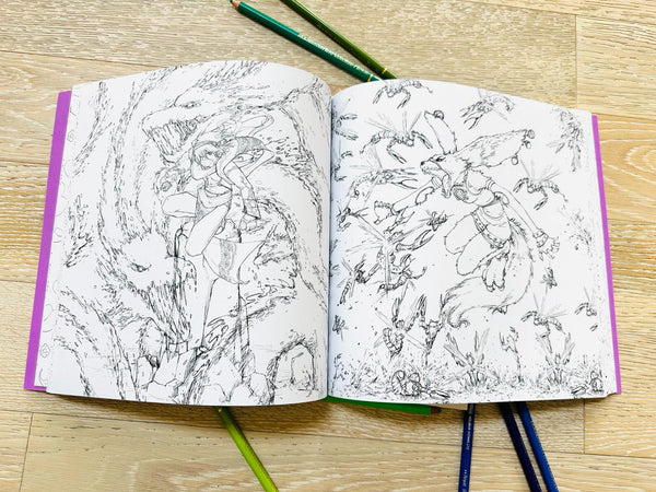 Pop Manga Myths & Monsters Coloring Book | Fantasy Dragons & Mythical Creatures
