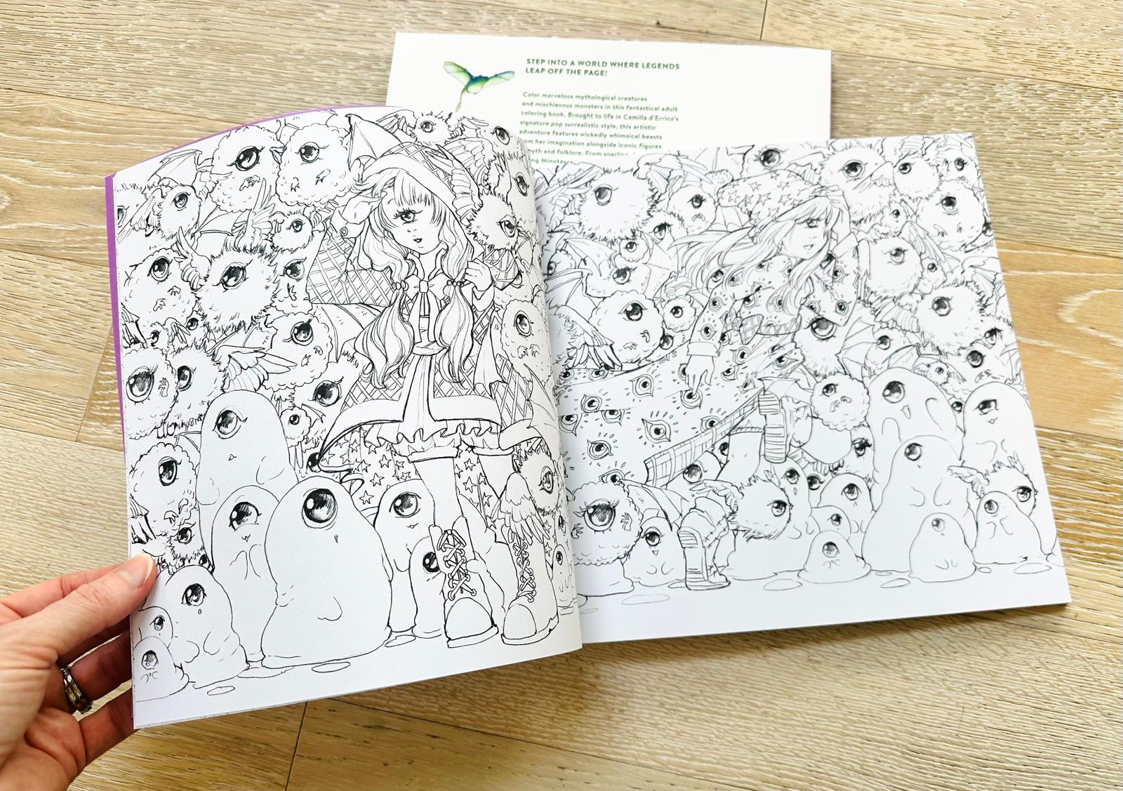 Pop Manga Myths & Monsters Coloring Book | Fantasy Dragons & Mythical Creatures