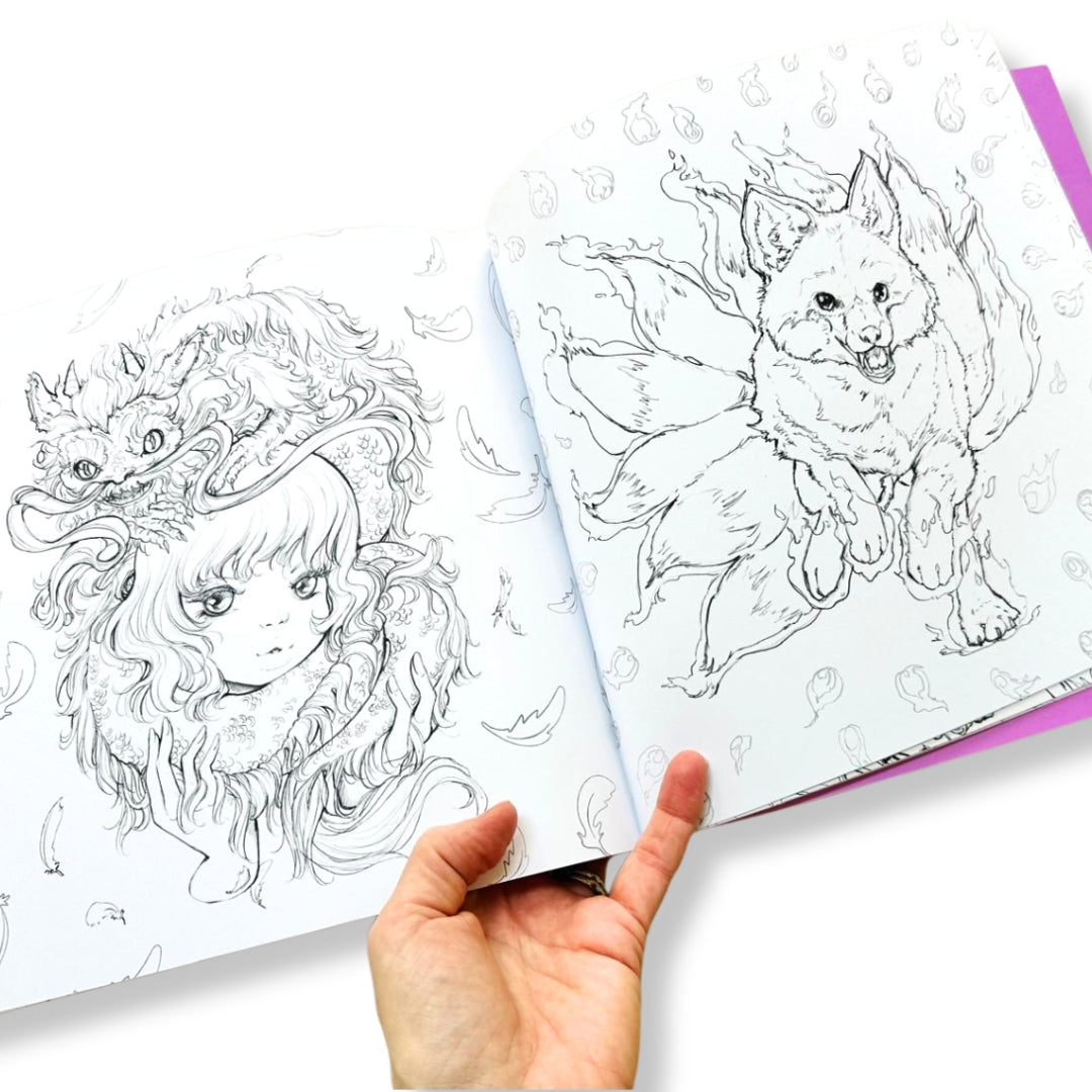 Reserva el libro para colorear Pop Manga Catitude
