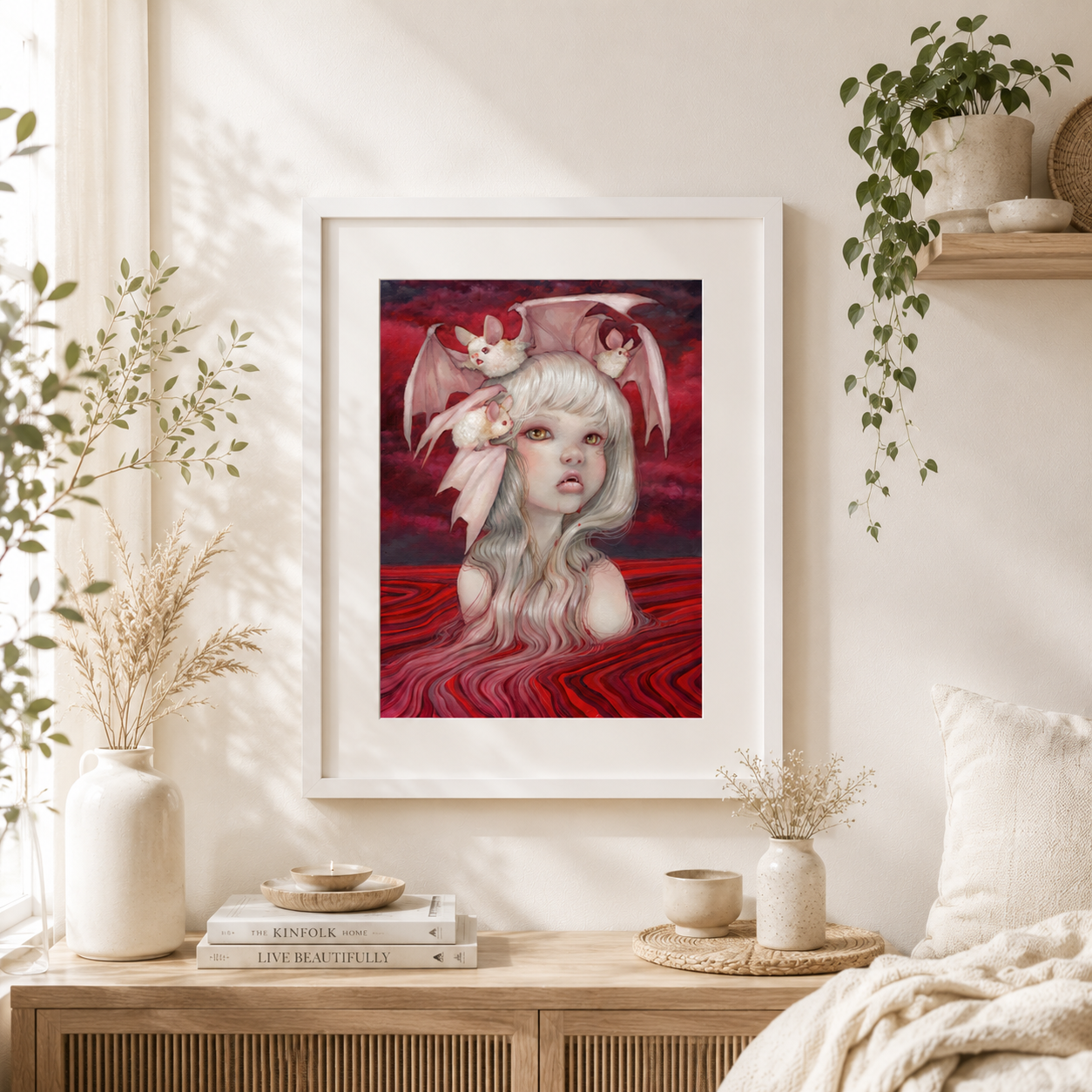 11 x 14 Siren of the Sanguine Depths Pre-Cut Art Print