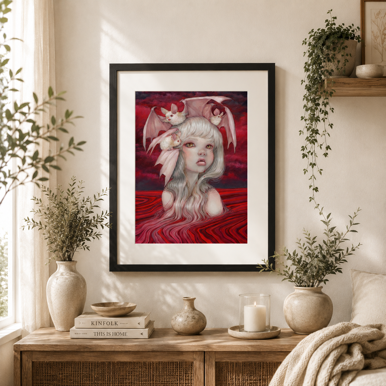 11 x 14 Siren of the Sanguine Depths Pre-Cut Art Print