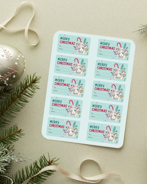 Christmas Gift Label Sticker Sheets – Holiday “To/From” Tags (Small or Large Sizes)