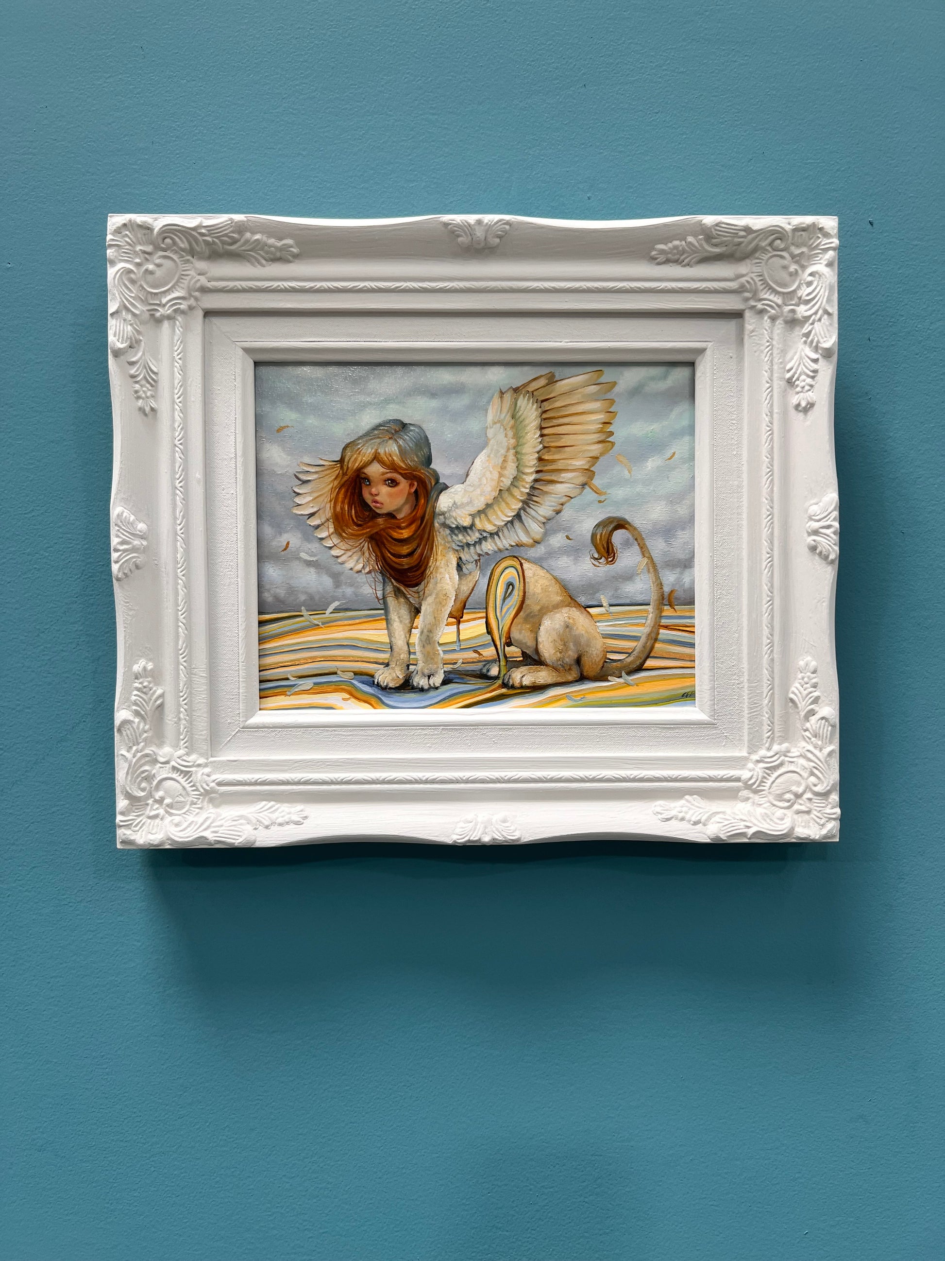 Veiled in Vivid Riddles – Original Sphinx Painting