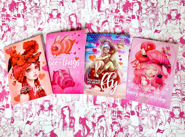 Valentine's Day Greeting Cards - Set of 4