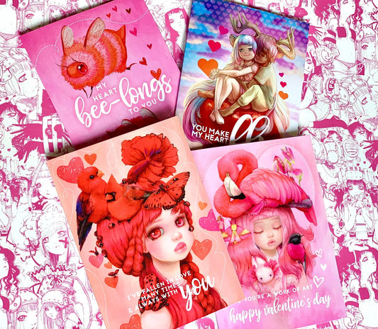 Valentine's Day Greeting Cards - Set of 4