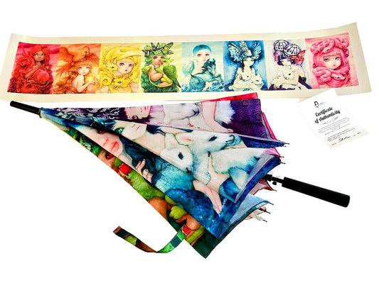 SET- Over the Rainbow Umbrella and Spectrum Sisters Ltd Edition Holofoil Print