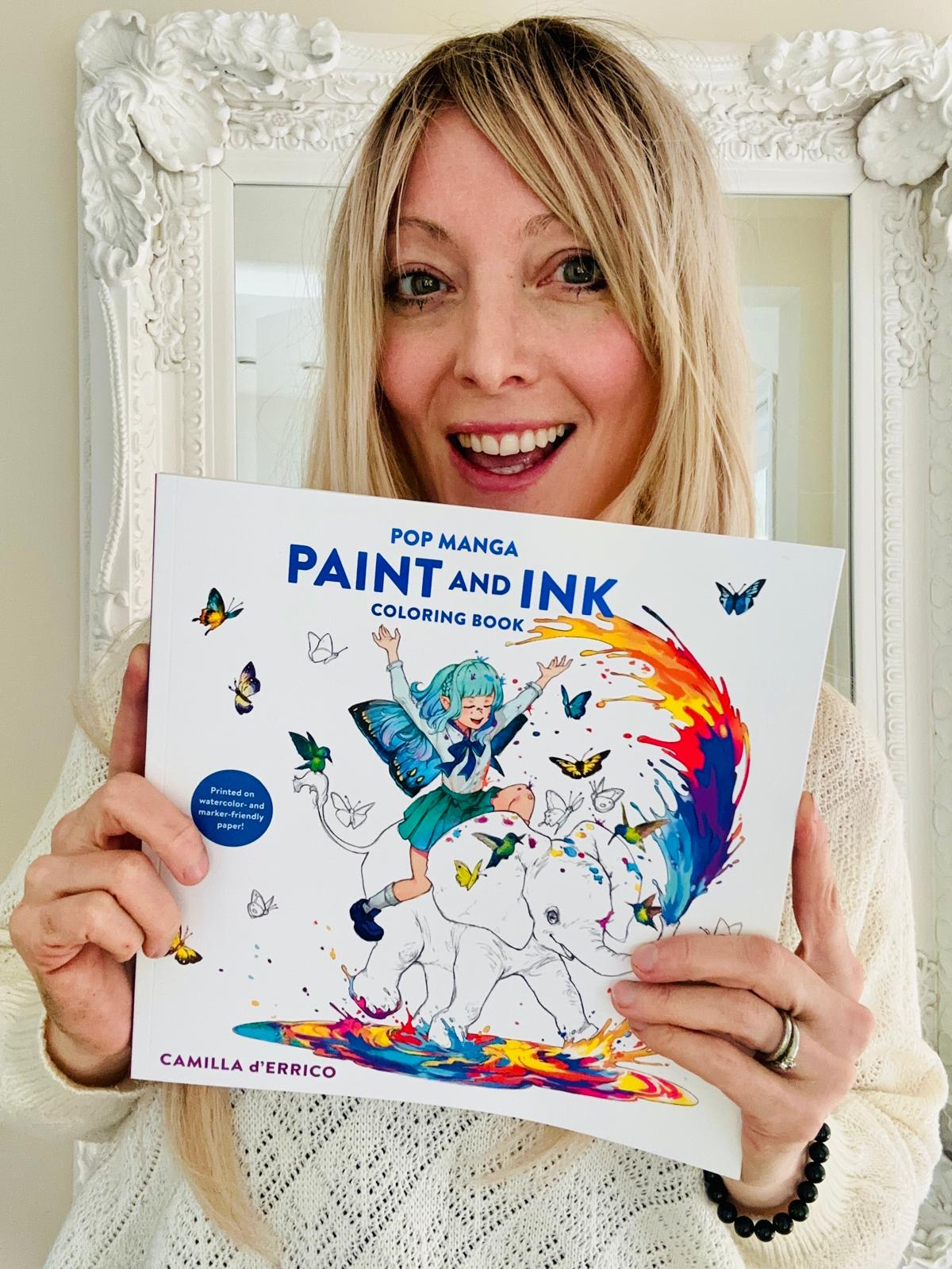 Pop Manga Paint & Ink Coloring Book – Marker & Watercolor Friendly Anime Art Book