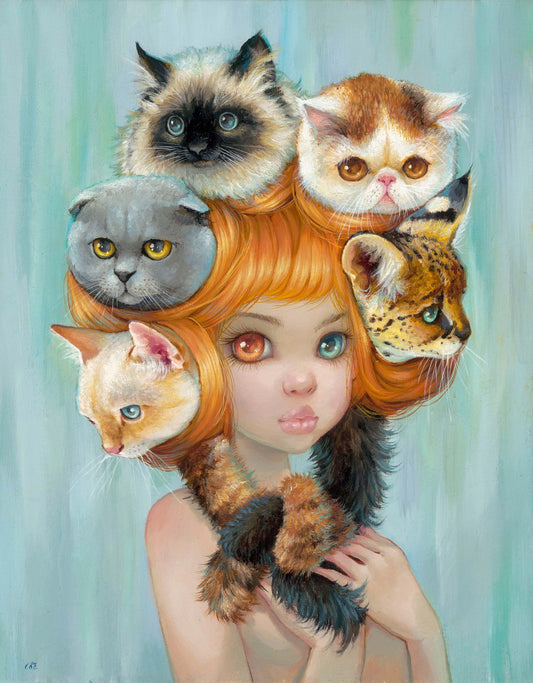 Catitude - cat print, feline art, cat artwork