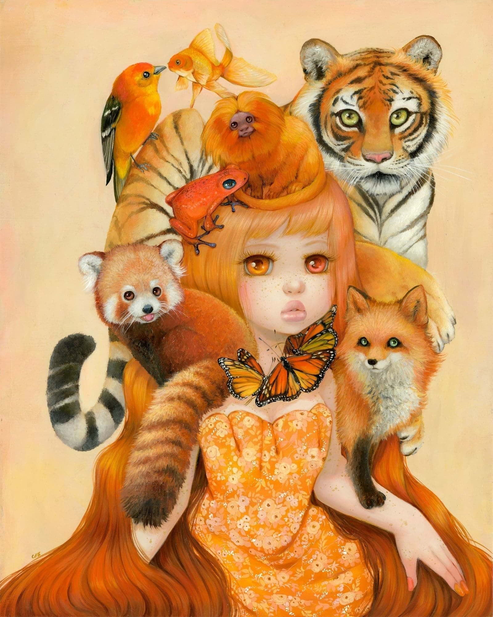 Donna - Donna Aurantiaco, Orange Art Print, Color Wheel Collection