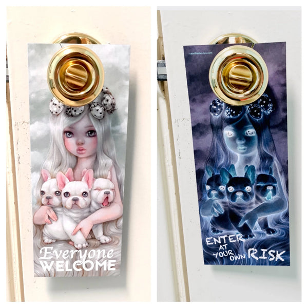 Whimsical Gothic Door Hanger – Overworld & Underworld Art Print