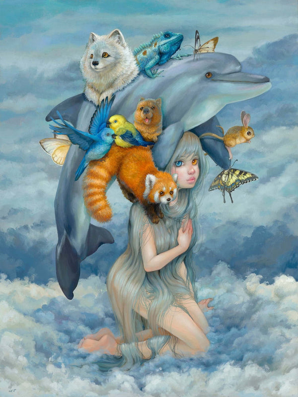 Fae - Fae Animalia, animal painting, pastel art print