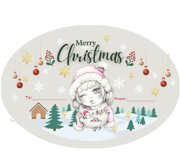Christmas Gift Label Sticker Sheets – Holiday “To/From” Tags (Small or Large Sizes)