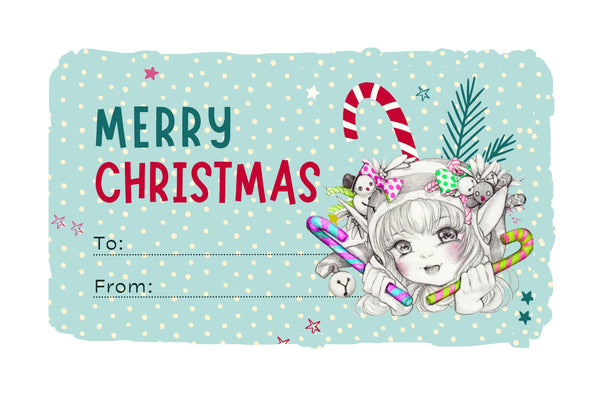 Christmas Gift Label Sticker Sheets – Holiday “To/From” Tags (Small or Large Sizes)