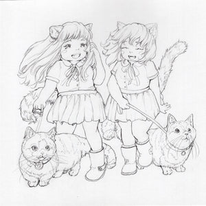 Aftermewn - cat art print, cat artwork, feline art