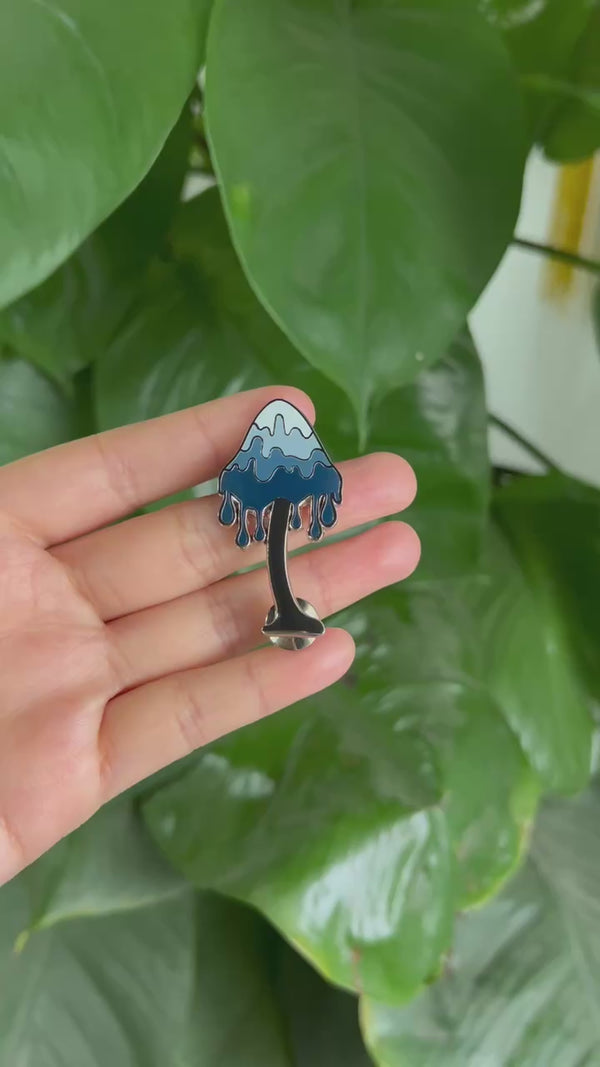 Inky Mushroom Enamel Pin