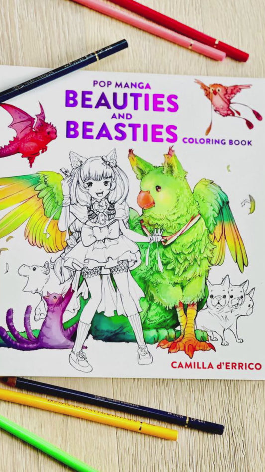 Pop Manga Beauties and Beasties Coloring Book