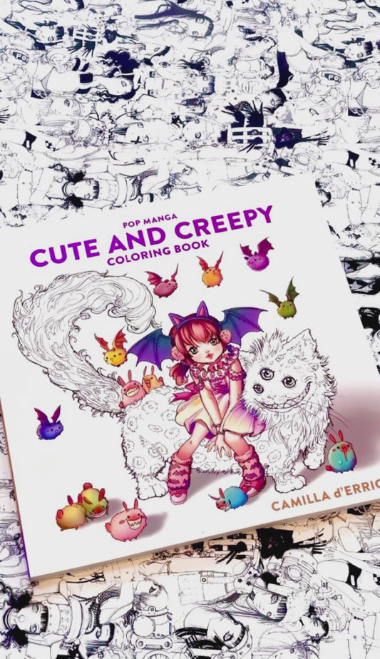 Pop Manga Cute and Creepy Coloring Book