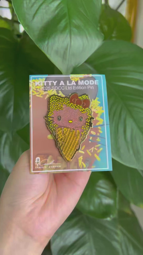 Choco Kitty a La Mode Enamel Pin