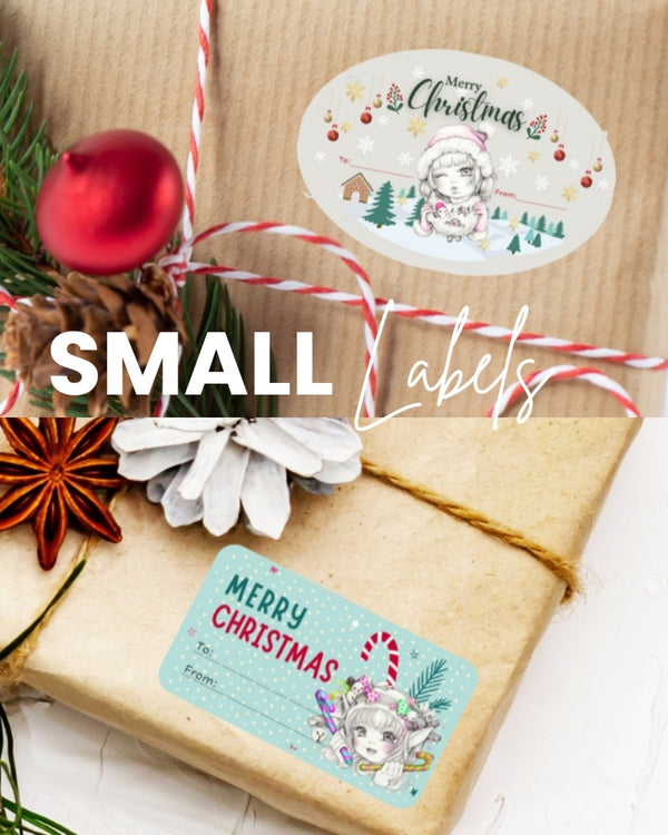 Christmas Gift Label Sticker Sheets – Holiday “To/From” Tags (Small or Large Sizes)