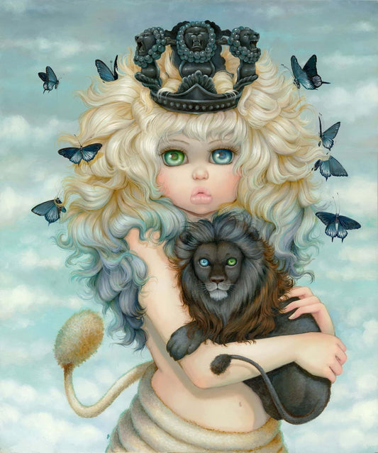 Leona - Leo painting, astrology art, lion artwork