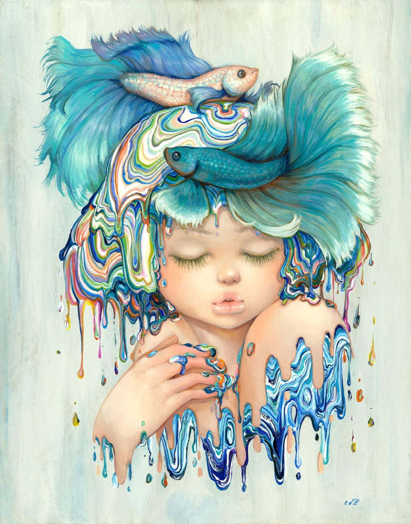 Priscilla - Pisces art, astrology art print, zodiac painting