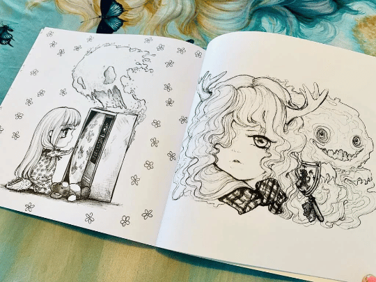 Pop Manga Cute and Creepy Coloring Book