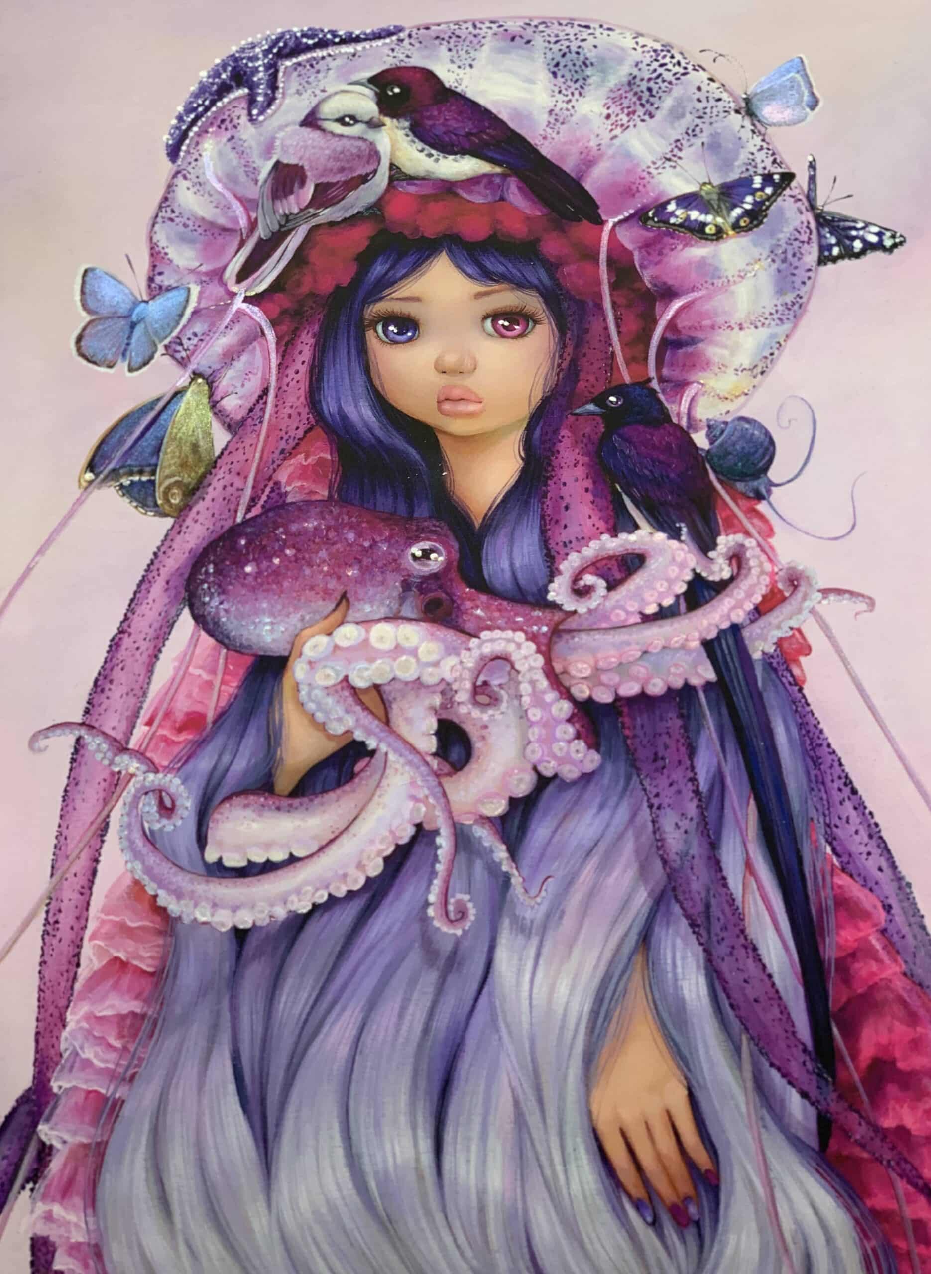 Lady Purpura - Hand Embellished Artist Proofs