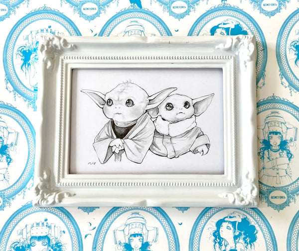 The - Yoda, Grogu, Star Wars art