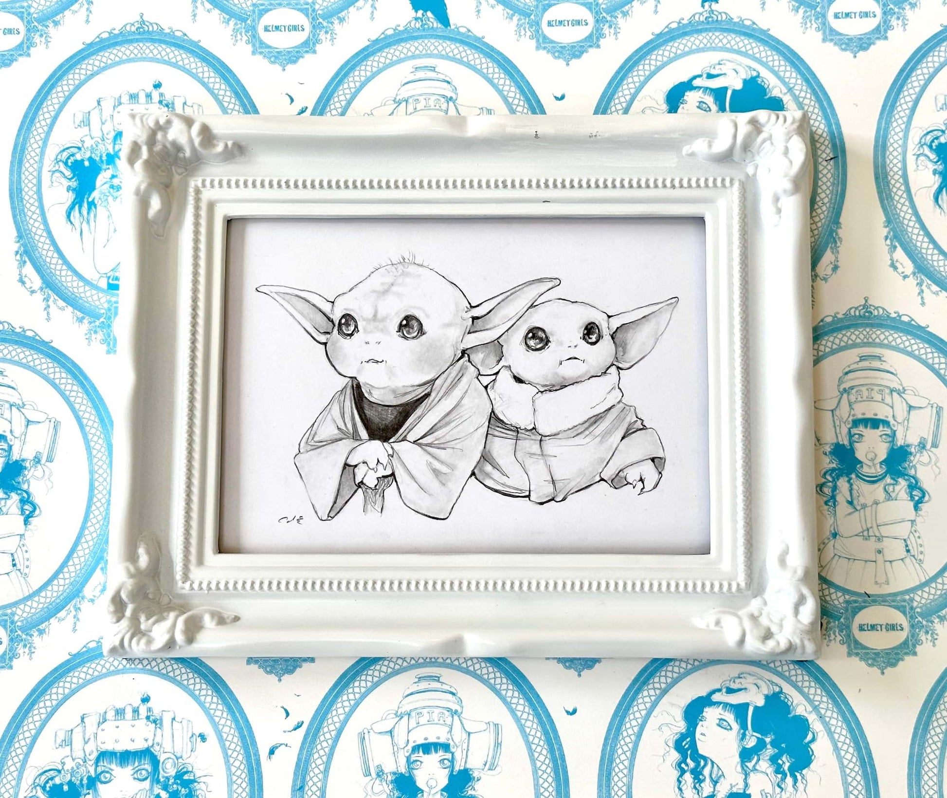 The - Yoda, Grogu, Star Wars art