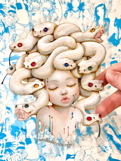 Medusa GIANT Clear Sticker